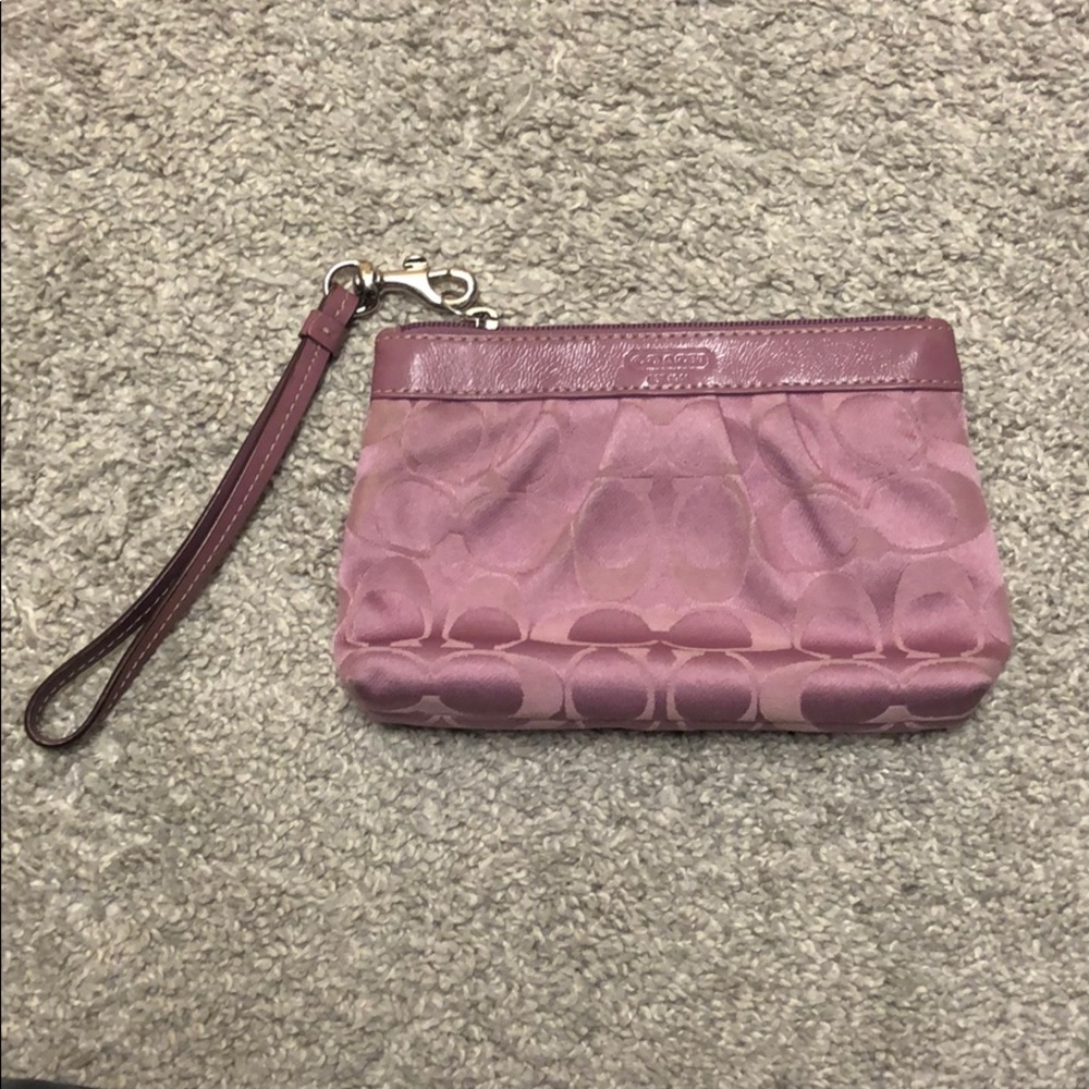 Coach Wristlet - Pink/Beige